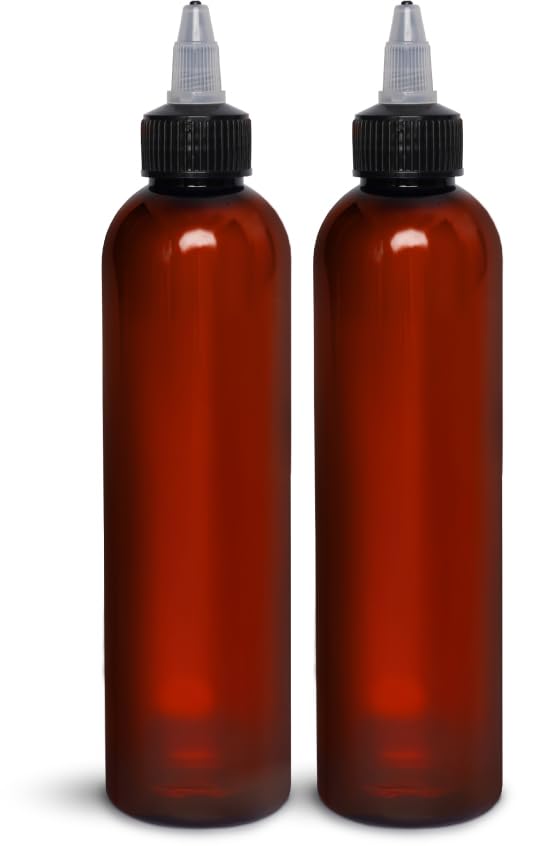 8oz Refillable Plastic Squeeze Bottles with Twist Top - BPA-Free, Multi-Purpose