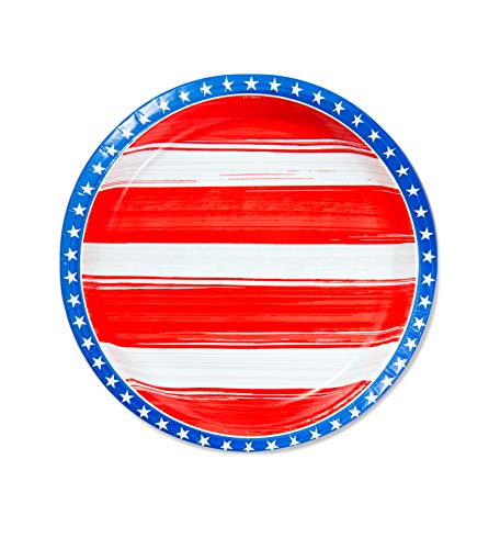 Patriotic Disposable Dinner Plates - 36-Pack for Memorial Day