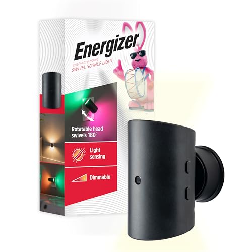 Energizer Dimmable Color Changing LED Night Light Sconce