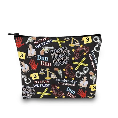 Law Detective TV Show Canvas Makeup Bag - Zipper Cosmetic Travel Organizer