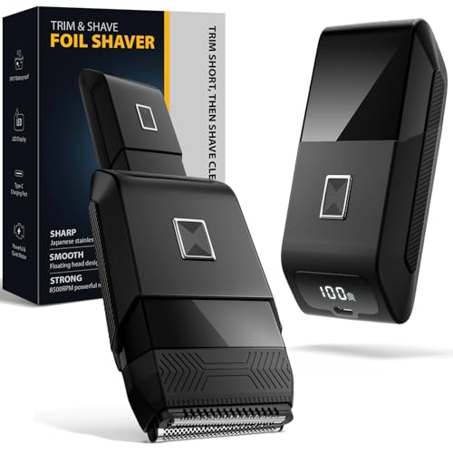 Sybler Cordless Electric Razor & Beard Trimmer for Men, Waterproof, Fast Charging