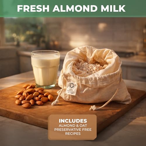 Nut Milk Bags - 2 Pack Organic Cotton Almond Milk Filter 12"x12"