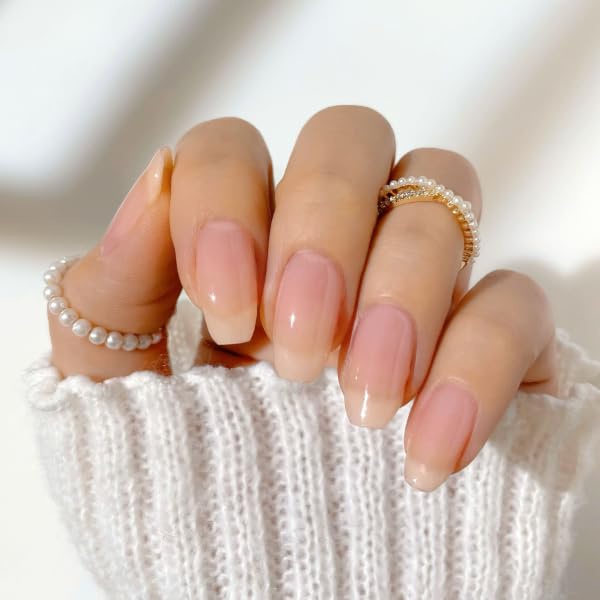 Kijibae High Maintenance Semi-Cured Gel Nail Strips - Ballet Pink, Long-Lasting