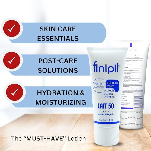Nufree Finipil Lait 50 ? Antiseptic Post-Hair Removal Lotion, Soothes & Protects Skin, Set of 2 Tubes 44 Ml