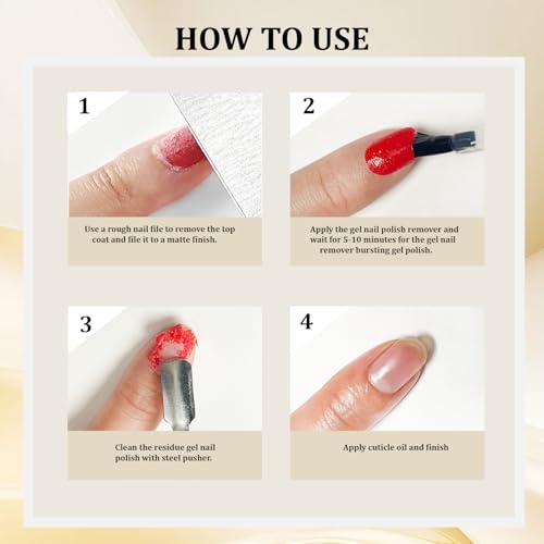 JODSONE 16.5ml Gel Nail Polish Remover - Quick, No Soak Formula