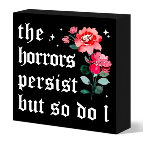 Gothic Wooden Box Sign - Unwelcome Home Decor 5x5 Inches