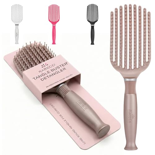 KareCo Premium Tangle Buster Brush - Cashmere Travel Detangler for All Hair Types