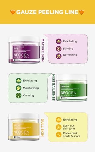 NEOGENLAB Bio-Peel Gauze Peeling Pads - Lemon Exfoliating Treatment (8 pcs)