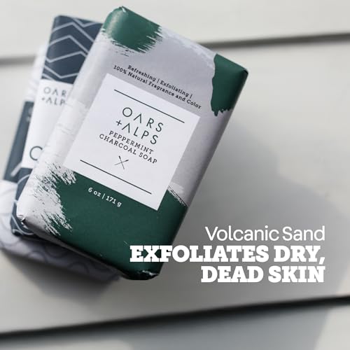 Oars + Alps Men's Exfoliating Bar Soap - Peppermint, 1 Pack