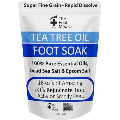 The Foot Medic Tea Tree Oil Foot Soak with Epsom Salt, 16 oz