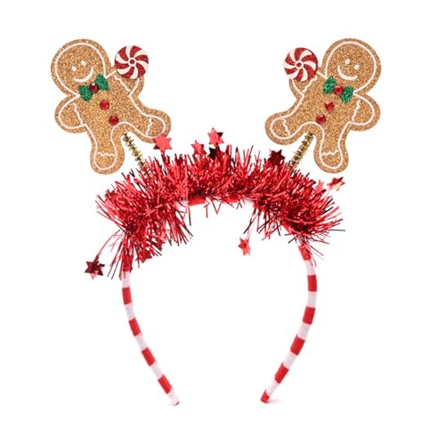 Gingerbread Man Christmas Headband for Women & Girls - Holiday Party Accessory - ZEYER