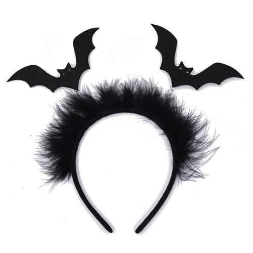 Totelux Black Bat Halloween Headband for Women & Men, Festive Hair Accessory