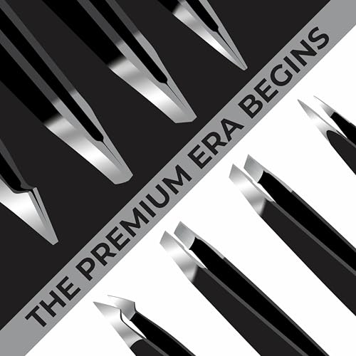 GMI Fiber Tip Lash Tweezers for Eyelash Extensions - Black or Silver, Professional Stainless Steel