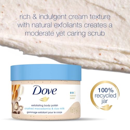 Dove Exfoliating Body Polish Macadamia & Rice Milk 10.5 oz