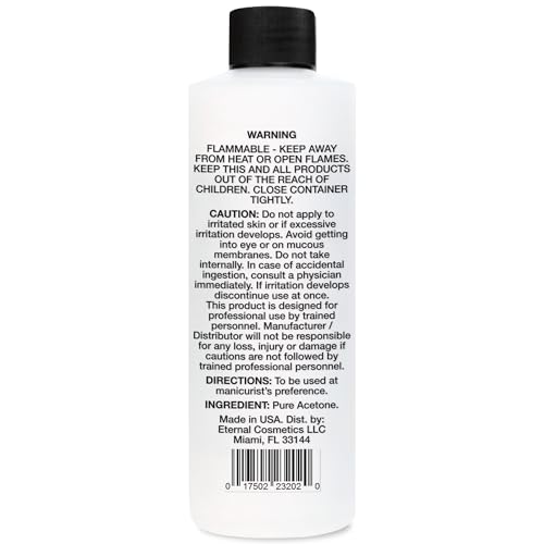 Pronto 100% Acetone Gel Nail Polish Remover - Gel Polish Remover for Nails | Acetone Nail Polish Remover For Nails for Removal of Glue, Gel, Acrylic & Dip | Gel Polish Remover, 8 Fl oz