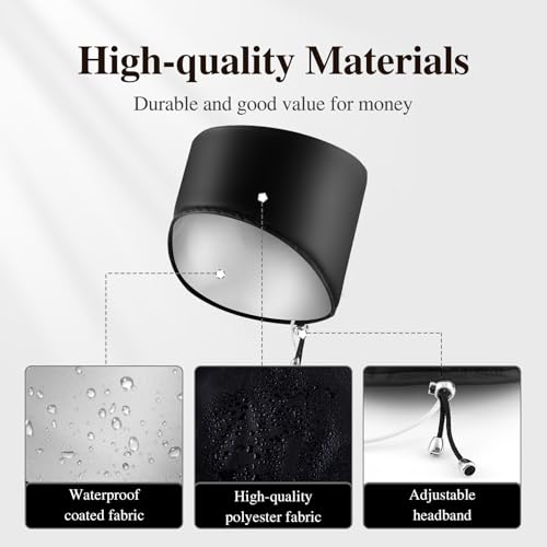 Heated Electric Thermal Steamer Cap for Natural Black Hair - Black