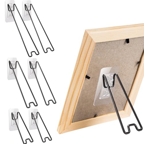 Adjustable Picture Frame Stands - 6 Pcs Stainless Steel Easel Backs