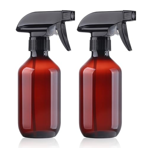 Teyssor 10oz BPA Free Spray Bottle Set with Brown 2-Pack, Fine Mist & Adjustable Nozzle