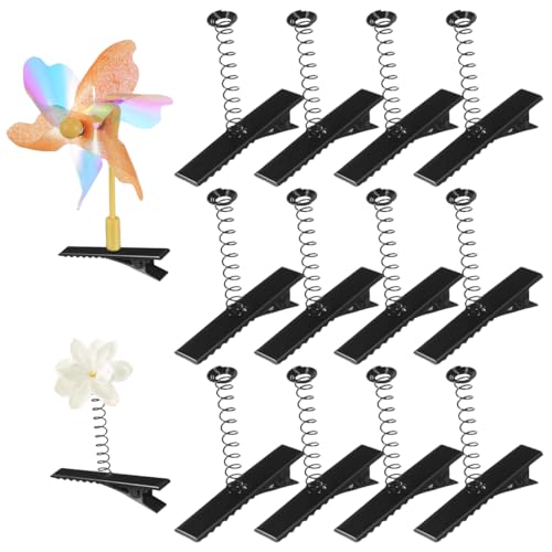 DOITOOL 100Pcs Black Alligator Hair Clips for DIY Crafting