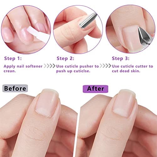 Professional Stainless Steel Cuticle Trimmer & Pusher Set