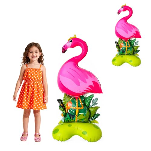 60 Inch Large Flamingo Foil Balloons - 2 Pack Summer Party Decor