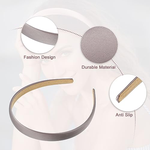 VOCOSTE Satin Headbands - 2 Pcs Anti-Slip Hair Accessories