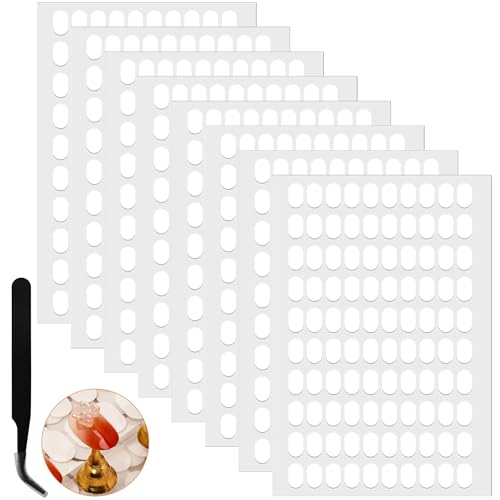 800 Pcs Double Sided Nail Tape with Tweezers for Nail Art
