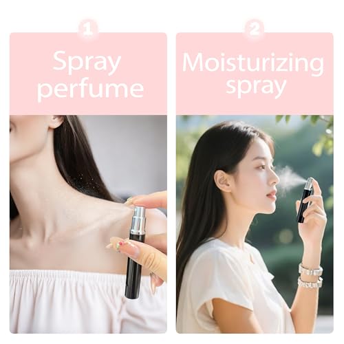 Kewjug 2 Pack Mini Refillable Perfume Atomizer 5ml - Travel Spray Bottles