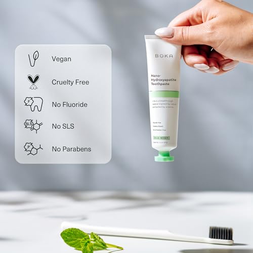 Boka Nano Hydroxyapatite Fluoride-Free Toothpaste Trial Pack (2.6 oz) – D. Ela Mint, Coco Ginger