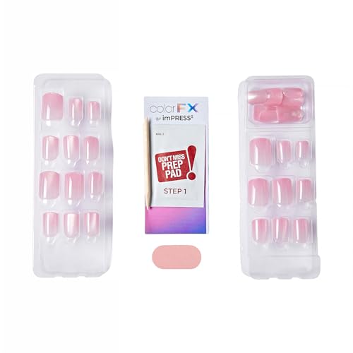 imPRESS Valentine’s Day Short Pink Squoval Press On Nails with Strong Adhesive - Up to 10 Days