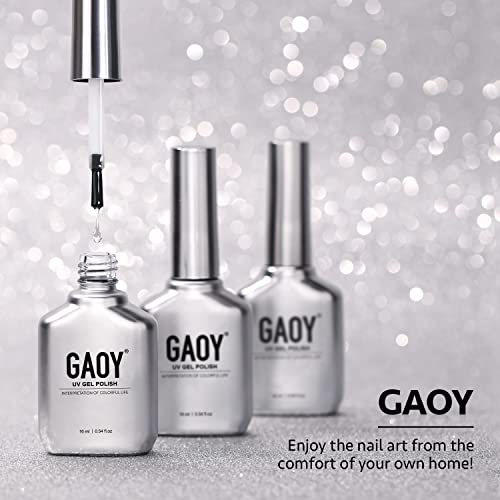 GAOY No Wipe Top Coat for Gel Nail Polish - 16ml High Gloss Finish