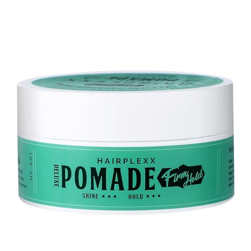 Hairplexx Shine Pomade for Men & Women - 2.7 Fl Oz Travel Pack, Strong Hold & Natural Matte Finish