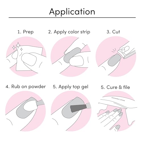 Dashing Diva Chromagic Gel Nail Strips Pink Orbit - Easy UV-Free, Chip Resistant, Long-Lasting Chrome Manicure