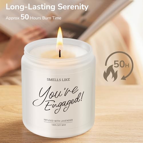 Lavender Scented Candle 7oz - Perfect Engagement Gift for Couples