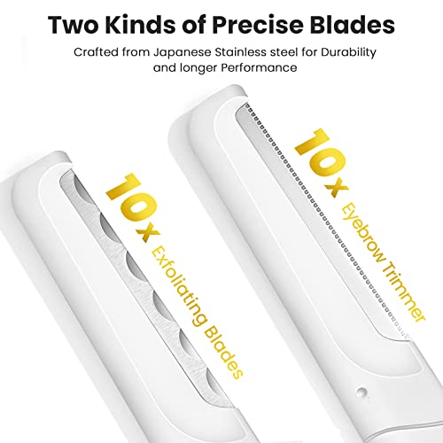 COSYLIFE Dermaplane Razor Set for Women | 20 Blades for Exfoliating & Eyebrow Shaping