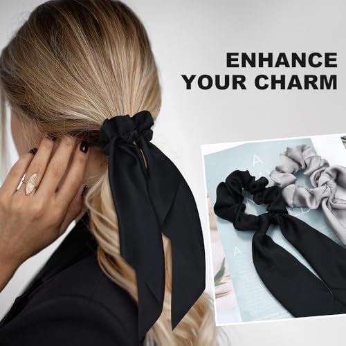 Lawie 10 Pack Satin Hair Ribbons & Scrunchies for Women & Girls