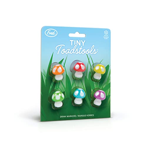 Tiny Toadstools Drink Markers - Set of 6 Food-Safe Silicone