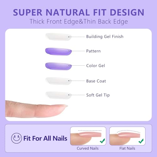 RIICFDD Styl 2 Long Press Square Leopard Print Fake Nails with Glue Set