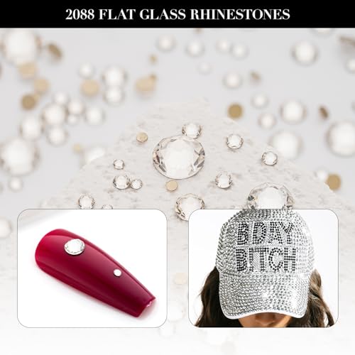 Novani Crystal Clear Flat Back Rhinestones, SS6, 1440pcs Non-Hotfix