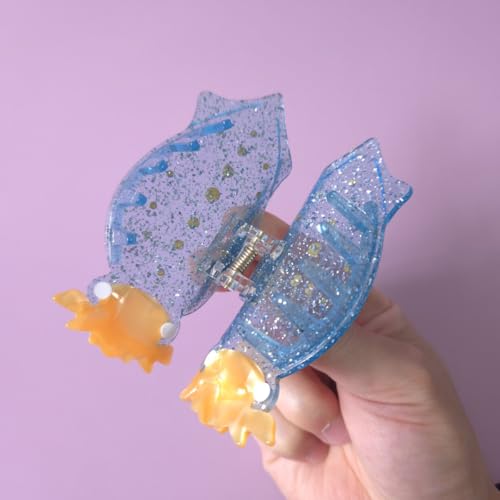 Fantasy Cuttlefish Hair Claw Clip - Durable Acetate Ocean Animal Design