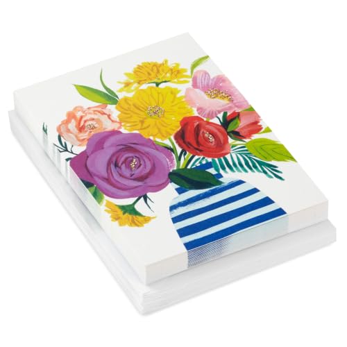 Hallmark Floral Bouquet Blank Cards with Envelopes - 20-Pack