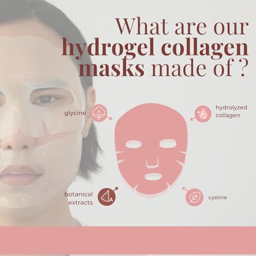 Mayan's Secret Deep Collagen Anti-Wrinkle Face Mask – Hydrating Hydrogel Sheets, 5 Pack