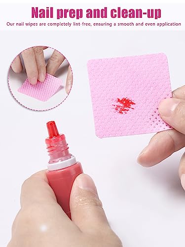 TEOYALL Lint Free Nail Wipes - 400 PCS Non-Woven Cleaning Pads