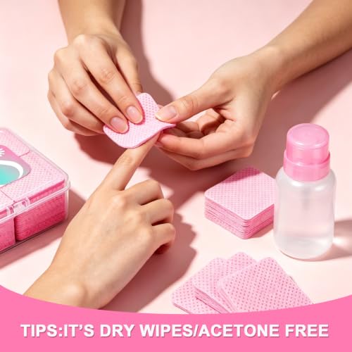 400 Lint-Free Nail Wipes with Pump Dispenser - SHEERBLISS