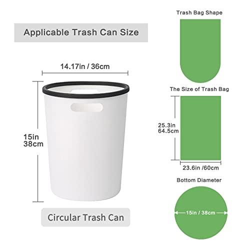 Toplive 8 Gallon Degradable Trash Bags - Heavy Duty Bin Liners