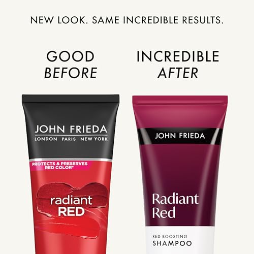 John Frieda Radiant Red Boosting Shampoo, Color-Protecting Hair Wash, 8.3 oz