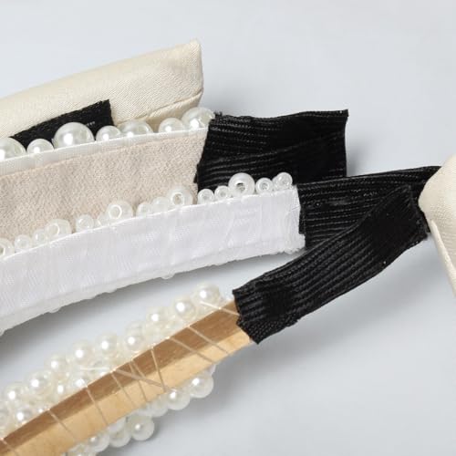 5-Pack Faux Pearl Headbands for Women and Girls, Elegant Hair Accessories