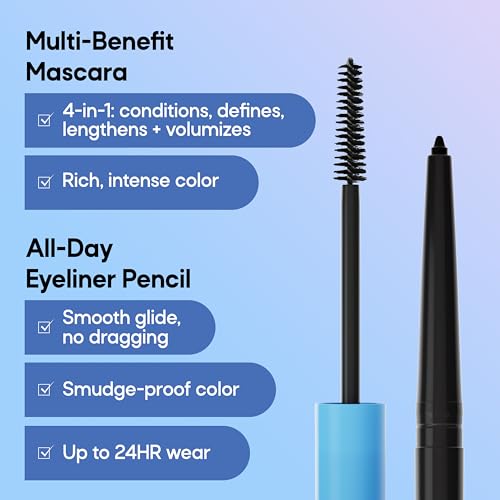 Almay Multi-Benefit Mascara & Eyeliner Pencil Duo, Black Brown