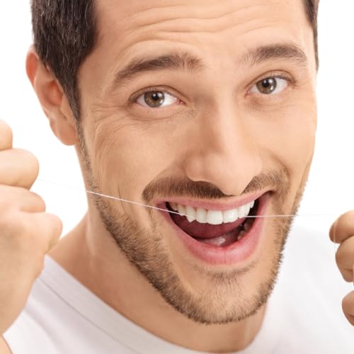 Healifty Portable Dental Floss Keychain - 4 Pack Ultra-Thin Oral Care