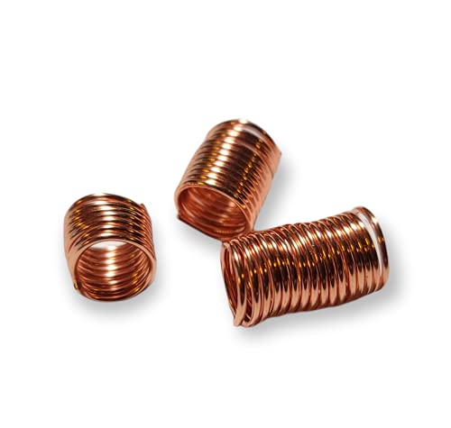 Copper Dreadlock Coils - Handmade Wire Wrapped Loc Jewelry Beads